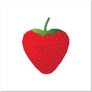 Strawberry Low Poly Posters and Art